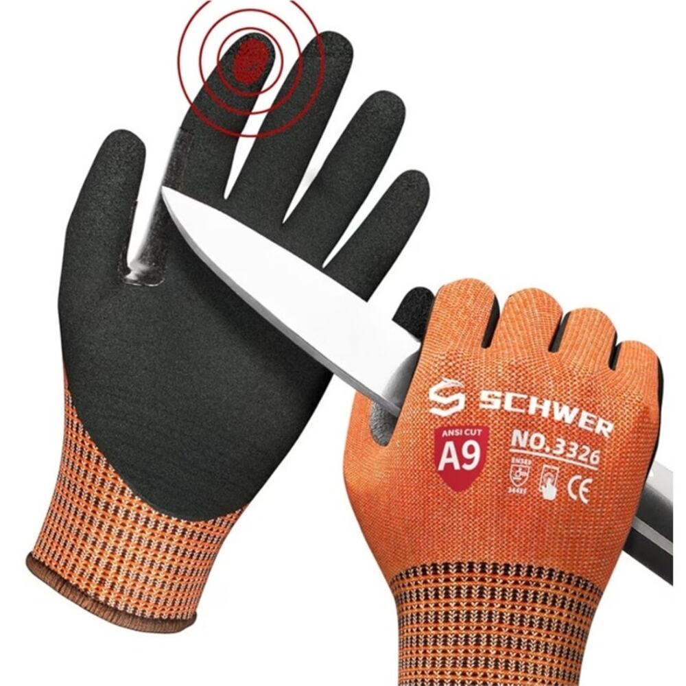 Schwer A9 Cutproof Utility Gloves Non Slip No.3326 New in Package sz. M one pair